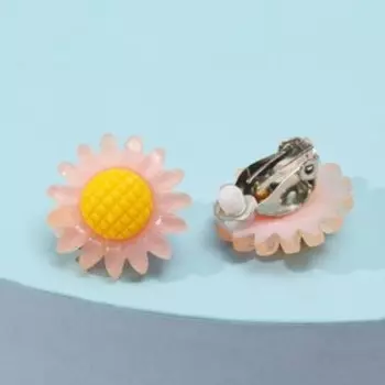 Клипсы детские "Выбражулька" цветок подсолнуха, цвет МИКС