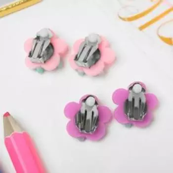 Клипсы детские «Выбражулька» цветы, цвет МИКС