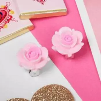 Клипсы детские «Выбражулька» цветы розы, цвет МИКС