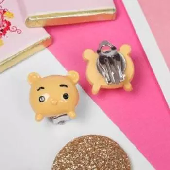 Клипсы детские "Выбражулька" мишки, цвет жёлтый