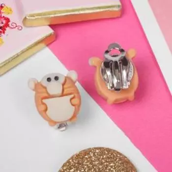 Клипсы детские "Выбражулька" тигруля, цвет оранжевый