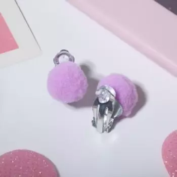 Клипсы детские «Выбражулька» помпоны, цвет МИКС