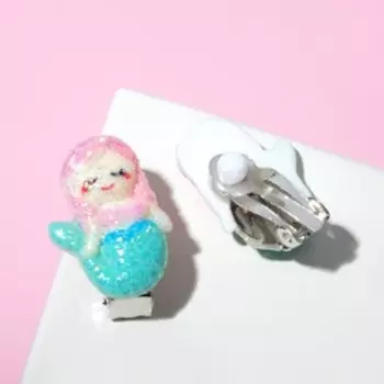 Клипсы детские "Выбражулька" русалка, цветные