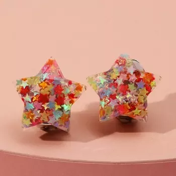 Клипсы детские «Выбражулька» звёзды, цветные