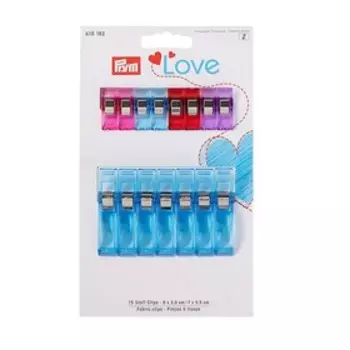 Клипсы для работы с тканями Prym Love 8штx2,6см+7штx5,5см, Prym