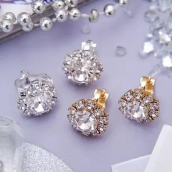 Клипсы для ушей QF «Грация», яркий блеск, МИКС