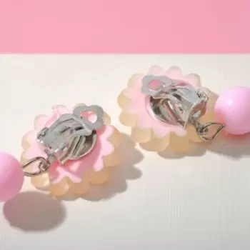 Клипсы детские «Выбражулька» цветок с бусиной ромашка, цвет МИКС