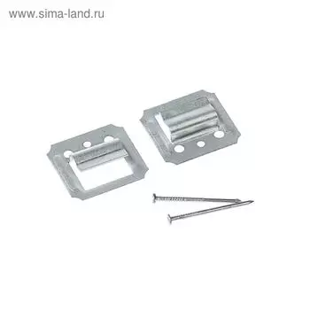 Кляймер ЛОМ, №3, оцинкованный, с гвоздями, 100 шт