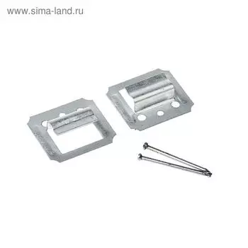 Кляймер ЛОМ, №4, оцинкованный, с гвоздями, 100 шт