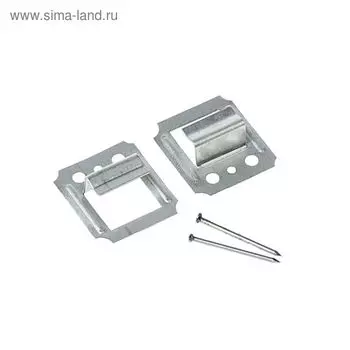 Кляймер ЛОМ, №6, оцинкованный, с гвоздями, 80 шт