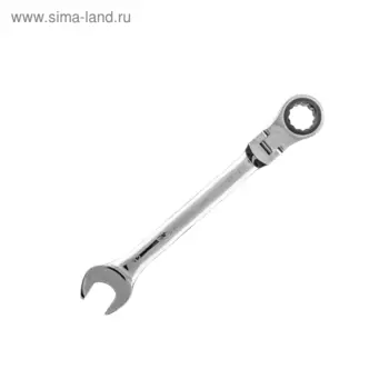 Ключ комбинированный трещоточный MATRIX 14900, CrV, шарнирный, зеркальный хром, 32 мм