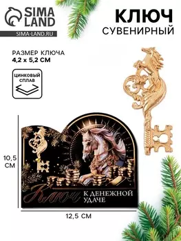 Ключ сувенирный новогодний «Ключ к денежной удаче»