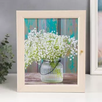 Ключница "Букет" молочный дуб 24х29 см