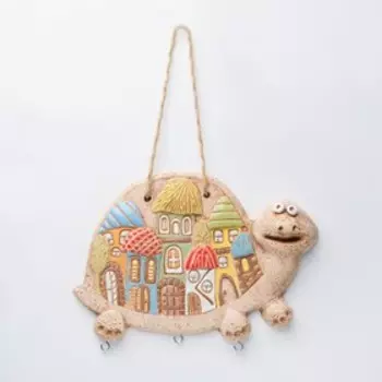 Ключница "Черепаха", настенная, керамика