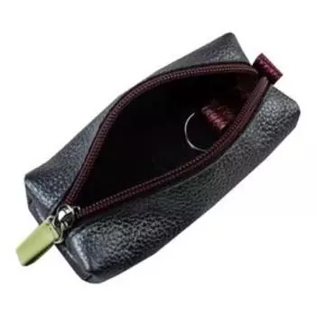 Ключница на молнии, длина 14 см, цвет серый