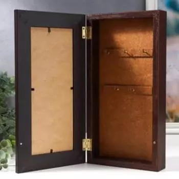 Ключница "Цветочная композиция" венге 16х31 см МИКС