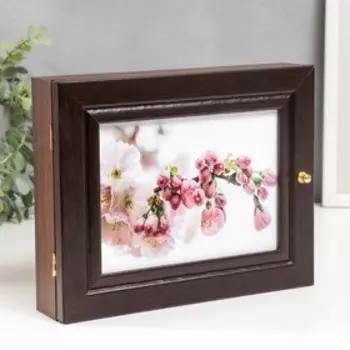Ключница "Цветочная веточка" венге 19х24 см