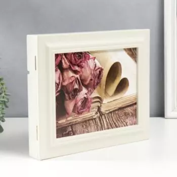 Ключница "Цветы на книге" Слоновая кость 26,5х31,5х4,5 см