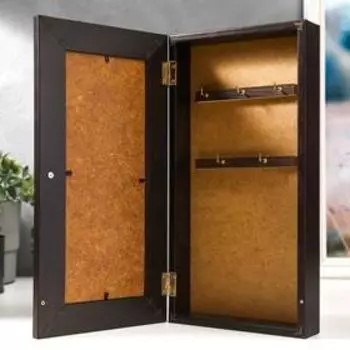 Ключница "Цветы" венге 16х31 см МИКС