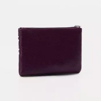 Ключница, длина 11,5 см, 3 отдела на молниях, цвет фиолетовый