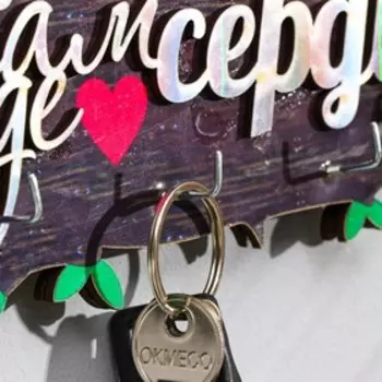 Ключница "Дом там, где сердце №3" 25,5х15,5х0,6 см