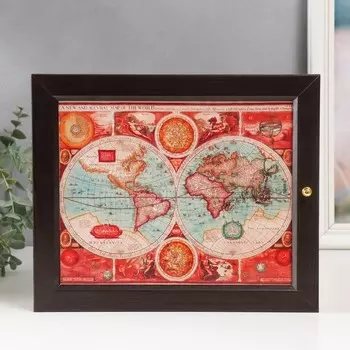 Ключница "Глобусы" венге 24х29 см