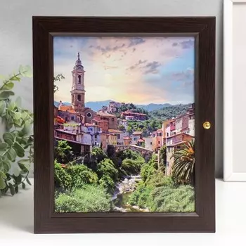 Ключница "Городок" венге 24х29 см