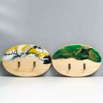 Ключница Эпоксид "Овал" 20х13 см МИКС