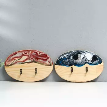 Ключница Эпоксид "Овал" 20х13 см МИКС