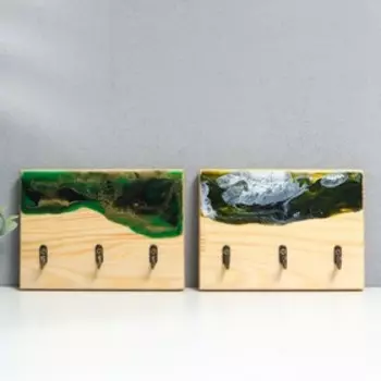 Ключница Эпоксид "Прямоугольник" 18х13 см МИКС