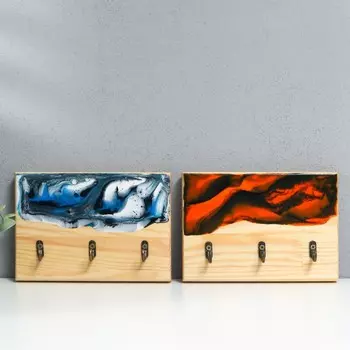 Ключница Эпоксид "Прямоугольник" 18х13 см МИКС