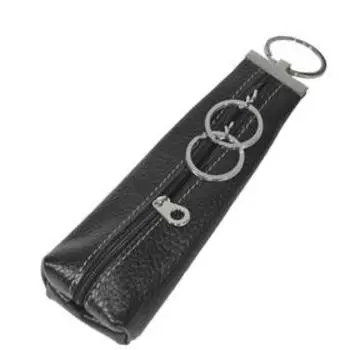 Ключница на молнии, длина 15 см, цвет чёрный