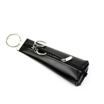 Ключница на молнии, длина 15 см, цвет чёрный