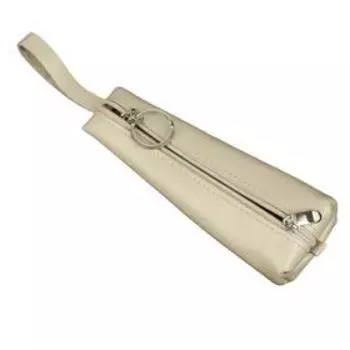 Ключница на молнии, длина 13 см, цвет бежевый