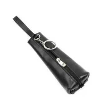 Ключница на молнии, длина 15 см, цвет чёрный