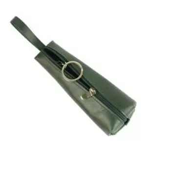 Ключница на молнии, длина 15 см, цвет зелёный