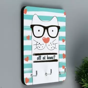 Ключница "Кот в очках. All at home"