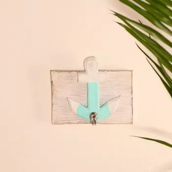 Ключница-крючок дерево "Якорь" 5х10х15 см