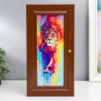 Ключница "Лев" орех 16х31 см