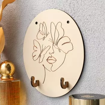 Ключница "Лицо-бабочки" 12х15 см