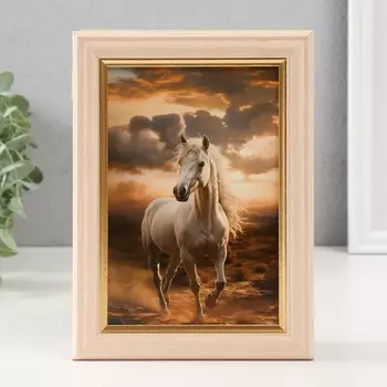 Ключница "Лошадь" 15х21 см молочный дуб