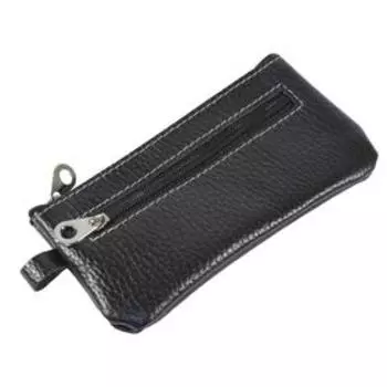 Ключница на молнии, длина 14 см, цвет чёрный