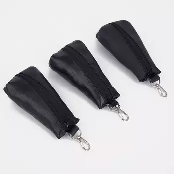 Ключница на молнии, длина 13 см, цвет чёрный