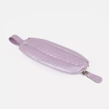 Ключница карманная на молнии TEXTURA, длина 14,5 см, кольцо, цвет светло-сиреневый