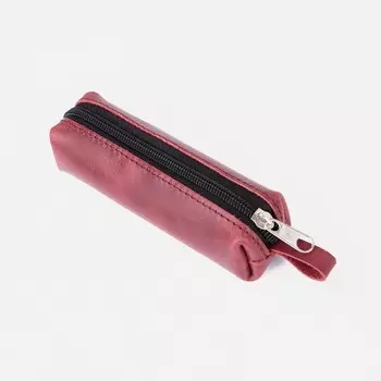 Ключница на молнии, длина 14 см, цвет бордовый