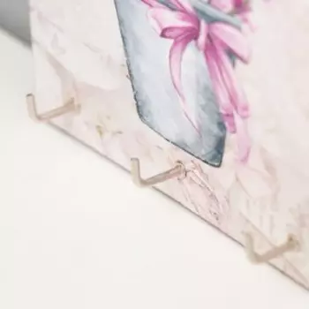 Ключница открытая "Сиреневый букет" 10х12 см