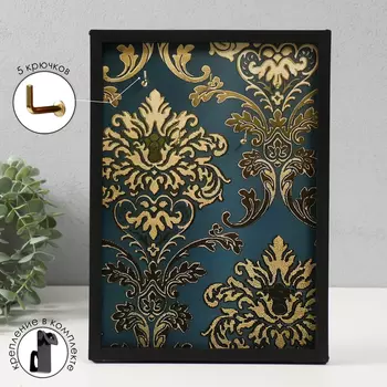 Ключница открытая "Узор" 5 крючков, 23х32 см