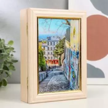 Ключница "Париж 14" молочный дуб 15х21 см