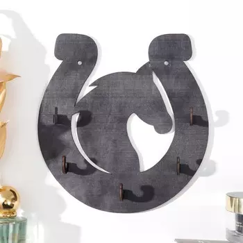 Ключница "Подкова с лошадью" 18х19 см