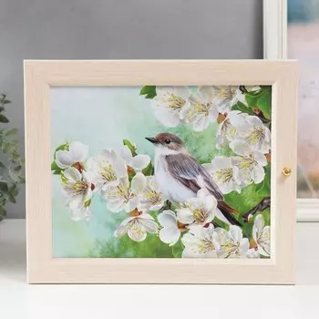 Ключница "Птичка" молочный дуб 24х29 см